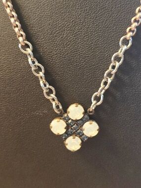 Sabika Antique Silver Floral Pendant Necklace-RETIRED